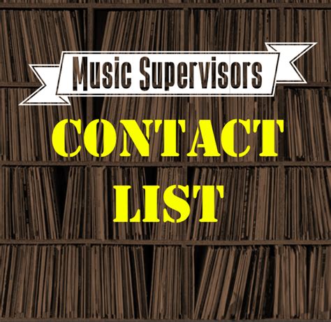 music supervisors email lists